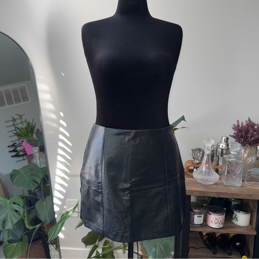 Abercrombie Faux Leather Skort